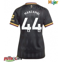 Camiseta Aston Villa Johan Manzambi #44 Visitante Equipación para mujer 2026-27 manga corta